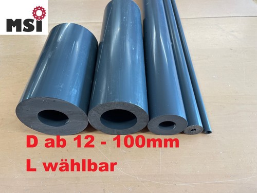 PVC Rundstab Vollstab D 6-120mm Stange  L ab 20mm!! grau Kunststoff Rundmaterial - Bild 3 von 12