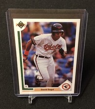 David Segui Rookie 1991 Upper Deck card 342 Orioles RC