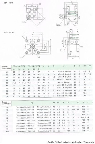 Luftzylinder Pneumatikzylinder Zylinder Aircylinder SDA 12x50 mm ETSDA12x50 - Picture 2 of 3