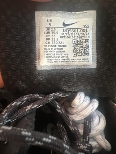 Nike City Clásicas Zapatillas Botas Negras Blancas Para Mujer Talla 5 3 Parte Superior Alta Con Cordones - Imagen 3 de 8