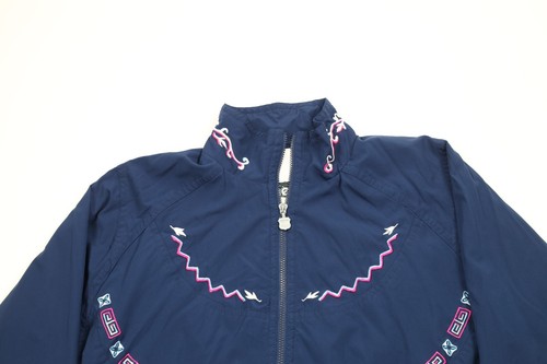 Vintage 90s Streetwear Womens Large 2 Piece Geometric Flower Track Suit Warm Up - Picture 3 of 22