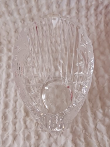 Gorham Holiday Traditions Crystal SLEIGH Candy Dish with Sticker Paperwork - Picture 5 of 12