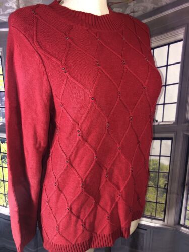 Karen Scott NwT 1X Red Chenille Sweater 🧡 - Picture 6 of 12