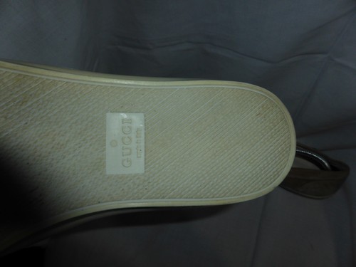 ZAPATILLAS DEPORTIVAS GUCCI HOMBRE CUERO MARRÓN SIN CORDONES LOGO TALLA UK 9.5 EU 43.5 US 10.5 EN MUY BUENA CONDICIÓN - Imagen 3 de 24