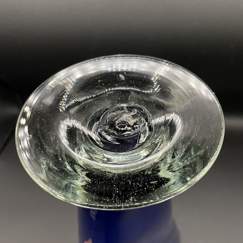 Art Glass Blown Vase - Cobalt Blue Fan Tulip Vase - Bild 5 von 12