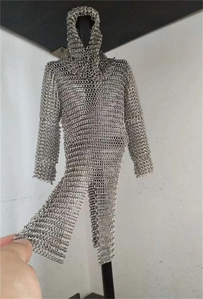 Modelo de armadura de cadena corporal de aleación de caballero guerrero escala 1/6 para figura de soldado de 12" Foto 3 de 4