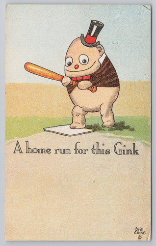 A Home Run For This Gink Postkarte 1915 Brill Ginks