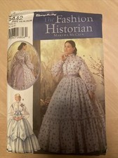 Simplicity 5442 Civil War Historical Costume Misses Sewing Pattern Uncut 14-20