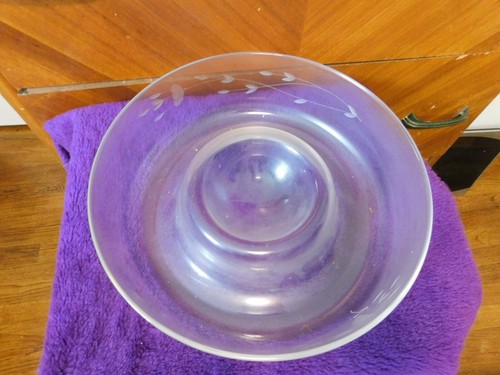 Princess House Etched Heritage Collection Crystal Chip ‘n Dip Bowl #401 - Bild 6 von 9