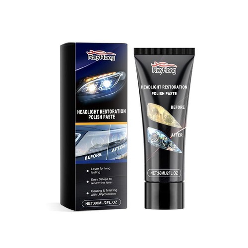 Ceramic Headlight Restoration Paste- Maximum Strength Remover US Oxidation Y5E4 - Picture 5 of 16