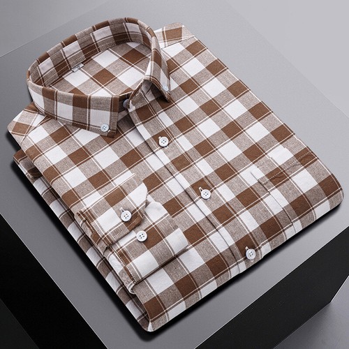 Mens Dress Oxford Shirts Formal Business Long Sleeves Cotton Casual Shirts Tops - Picture 7 of 14