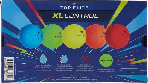 Top-Flite XL Control 2025 Golf Balls Set Best Performance Pick Color- Pack of 15 - Picture 4 of 9
