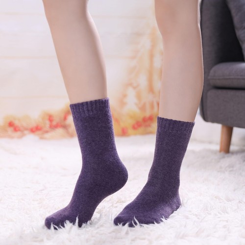 Wool Socks for Women Winter Warm Hiking Thick Warm Cozy Boot Crew Gift Socks - Picture 3 of 7