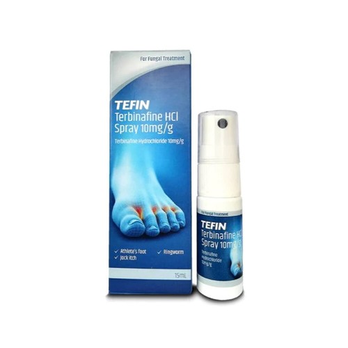8 Cajas Tefin Terbinafine HCI Spray Tratamiento Fúngico 15 ml Picazón Tiña - Imagen 8 de 9