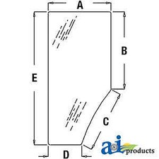 Left Hand Door Glass R131163 fits John Deere 7510 7600 7610 7700 7710 7800 7810