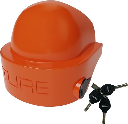 Heavy Duty Trailer Coupler Lock 2” | Anti-Theft | Bright Orange