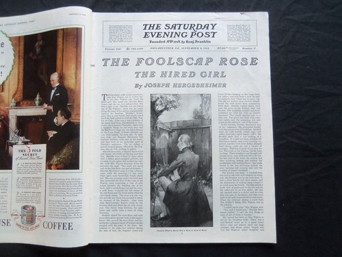 1933 SEPTEMBER 9 THE SATURDAY EVENING POST MAGAZINE - ILLUSTRATED COVER -SP 1529 - Picture 2 of 5