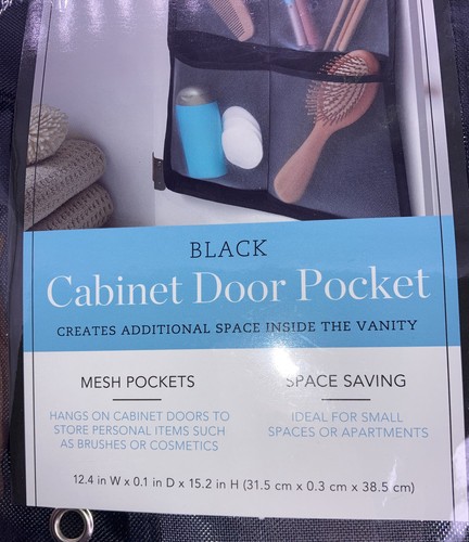 Hanging Over the Door Cabinet Hook Mesh Pocket Toiletry Makeup Organizer Holder - Picture 2 of 3