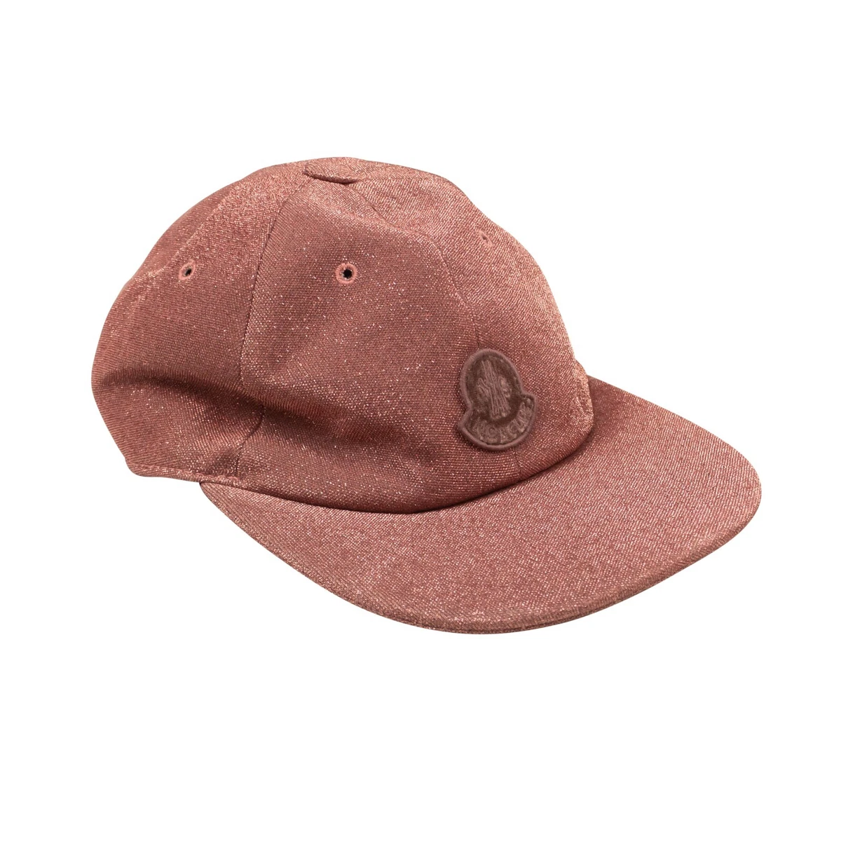 NWT MONCLER Pink Velvet Logo Shimmer Baseball Cap Size L $200 | eBay