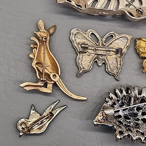 Lote de 11 broches de animales vintage estrás tortuga tigre mariposa cerdo erizo - Imagen 14 de 16