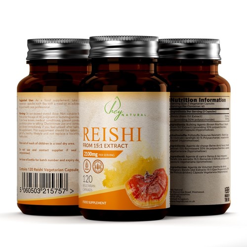 Reishi Mushroom Extract 15:1 | 120 champignon capsules 2100mg | Fabriqué a UK - Foto 2 di 18