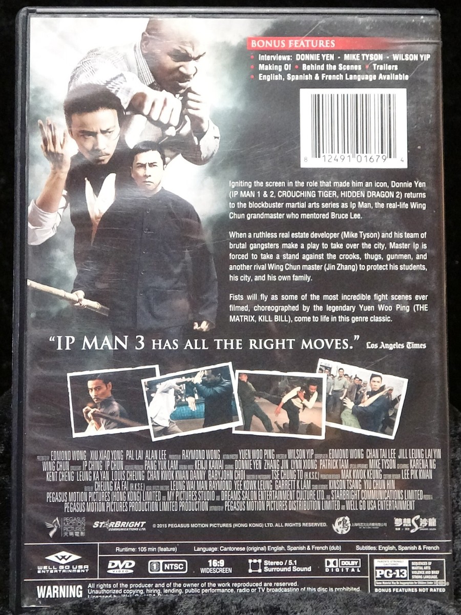 IP Man 3 📀 Donnie Yen Mike Tyson Lynn Hung Jin Zhang Action DVD