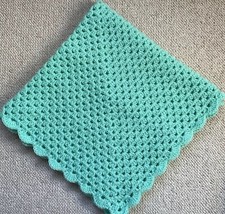 Hand crocheted baby Unisex/car seat/pram Baby Green