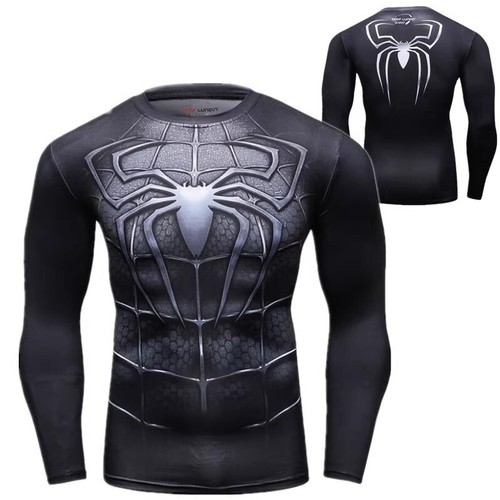 Spider-Man Elastic T-shirt Long Sleeve Undershirt Tops Costume Cosplay - Picture 10 of 31