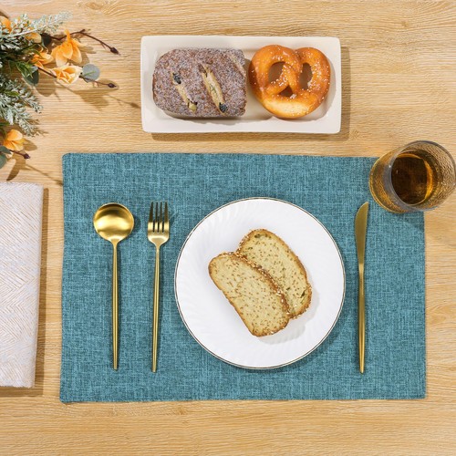 Fabric Placemats Set of 4 Non Slip Machine Washable Heat Resistant Table Mats... - Picture 6 of 9