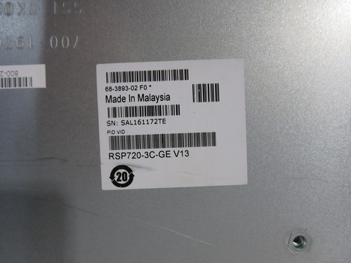 CISCO RSP720-3C-GE Route Switch Processor 720Gbps Fabric; IPUCAZEBTD - Picture 7 of 8