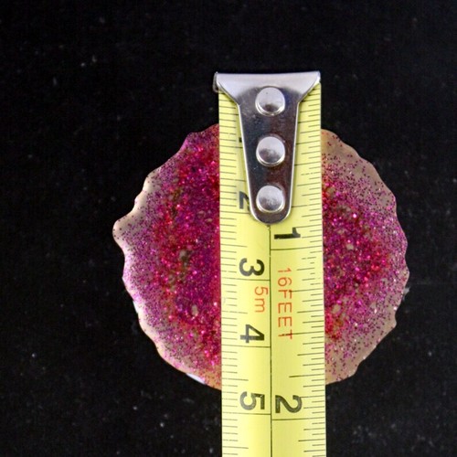 Pink, White, Yellow Irregular Shaped Resin Phone Grip with White Base Gold Blue - 第 2/2 張圖片