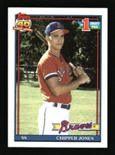 1991 Topps - #333 Chipper Jones (RC) #1 Draft Pick
