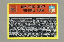 1967 Philadelphia #109, New York Giants Team Card - Ex-Mt