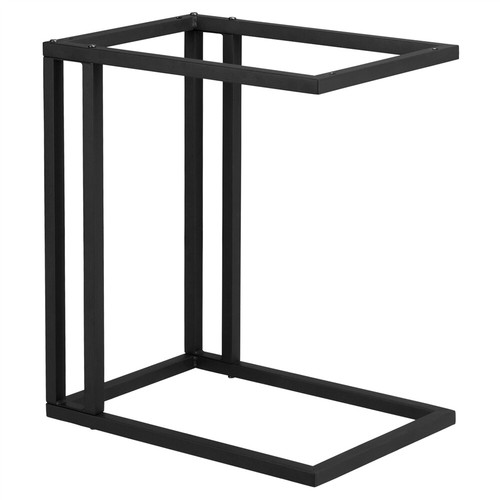 Mesa Auxiliar Ruedas Rústico Mesa Lateral de Sofá en Forma de C 50x35x59,5 cm - Imagen 6 de 14