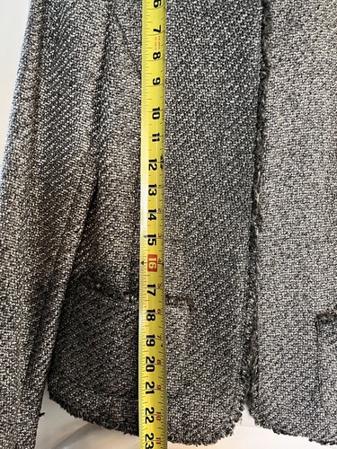 Jones New York Tweed Blazer Jacket Women’s 4 Wool Blend Gray Career Work Chic - Picture 12 of 19