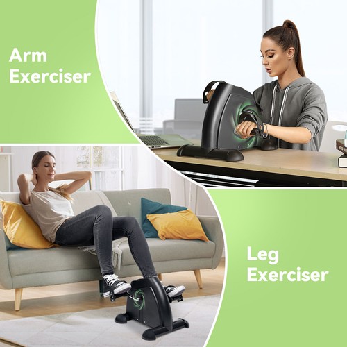 Mini Exercise Bike Pedal Exerciser Foot Peddler Leg &Arm Exerciesr Home Exercise - Picture 5 of 10