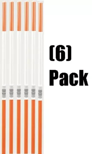 (6) ea 848638 48" Orange Fiberglass Reflective Driveway Snowplow Markers - Picture 1 of 7