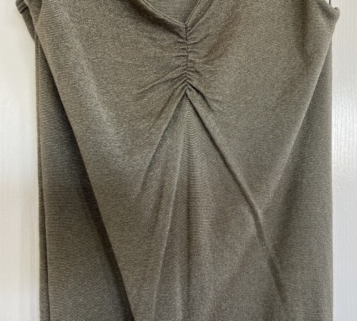 Lot 2 Michael Stars Maternity Rouched Shimmer Pink & Green Tunic Shirt Tank Top - Picture 7 of 17