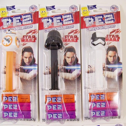 10 Star Wars Pez Spender KOMPLETTSET Rey Porg Chewie R2D2 Kylo BB8 Vader Lot - Bild 4 von 11