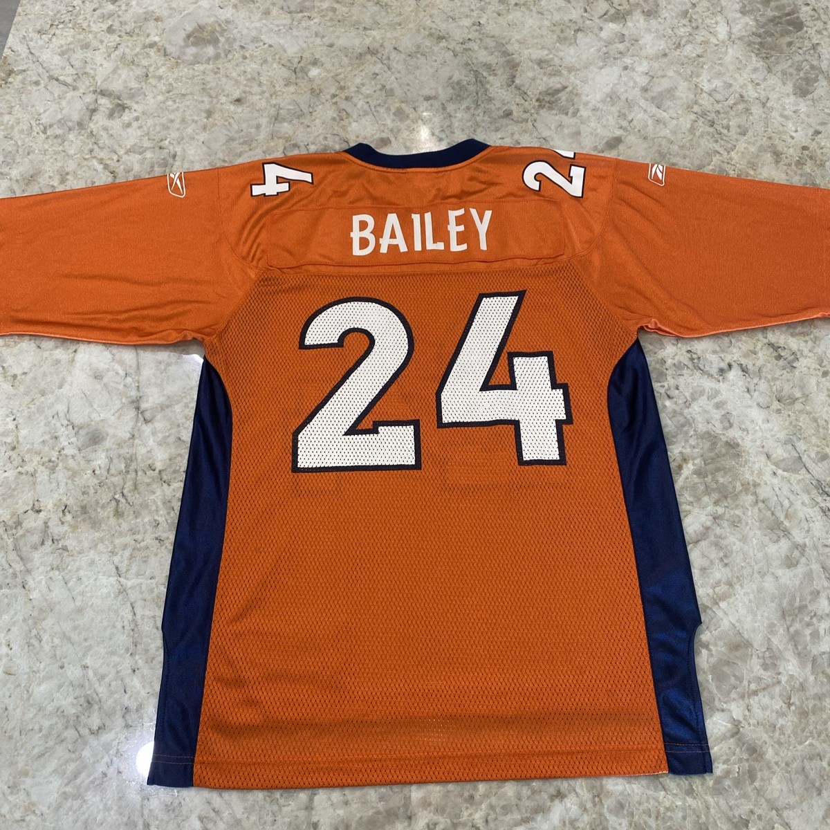 Reebok　NFL　BRONCOS　ユニフォーム　XL　オレンジ系 Champ Bailey #24 Denver Broncos Reebok NFL Orange Jersey