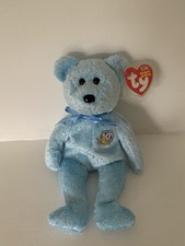 TY Beanie Baby - Decade the 10 Year Anniversary Pale Blue Bear - New
