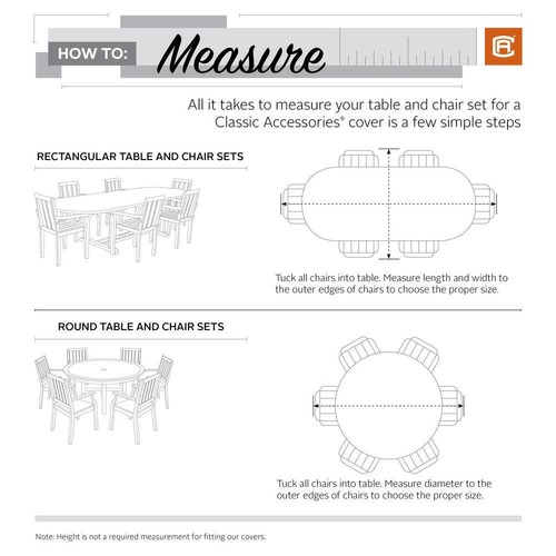 Classic Accessories Veranda Large Rectangular Patio Set Cover with Umbrella Hole - Picture 4 of 12
