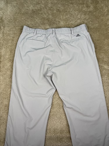 Adidas Golf Pants Men 38x30 Classic Fit Climalite Gray Performance B339 - Picture 5 of 12