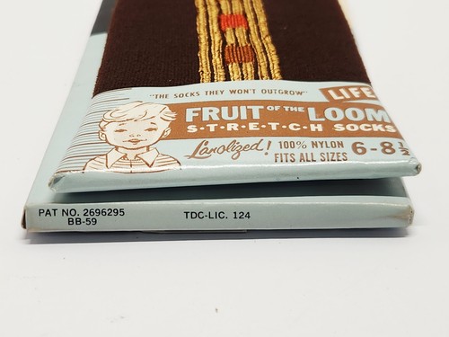 VINTAGE 1960s FRUIT OF THE LOOM Boys' Stretch Socks NOS Rare Style 533 & 542 - Picture 7 of 8