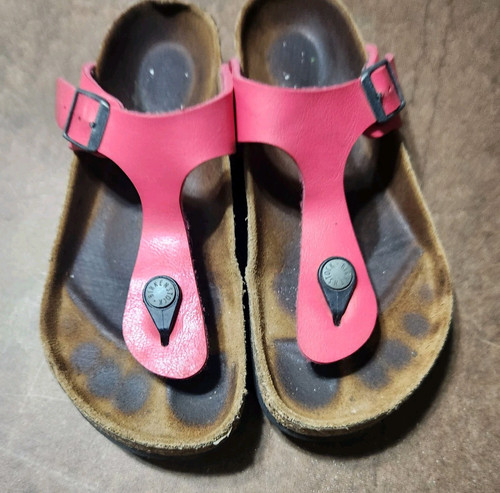 Sandalias Birkenstock Gizeh Tanga Mujer Talla 36.5 EE. UU. 5.5 Rosa Caliente Chanclas Abedul - Imagen 1 de 14