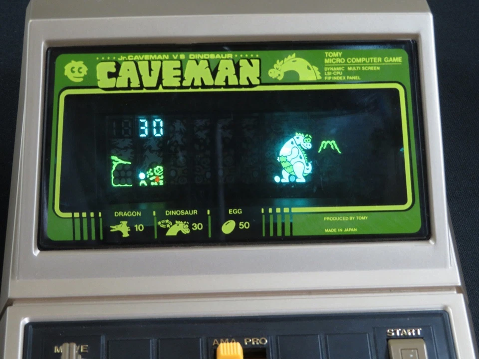 VERPACKT getestet CAVE MAN LSI SPIEL LCD TOMY Electronic Action 1981 hergeste... - Bild 3 von 4
