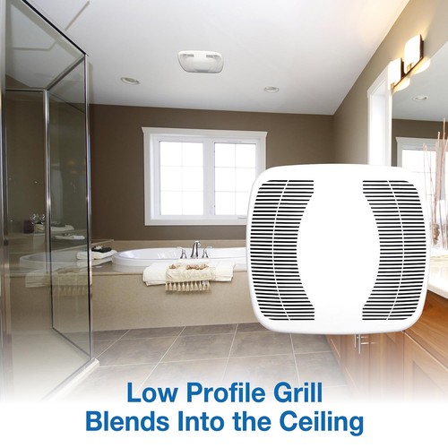 90 CFM Ceiling Mounted Snap-in Installation Bathroom, BFQ90 Exhaust Fans, Med... - Picture 3 of 9