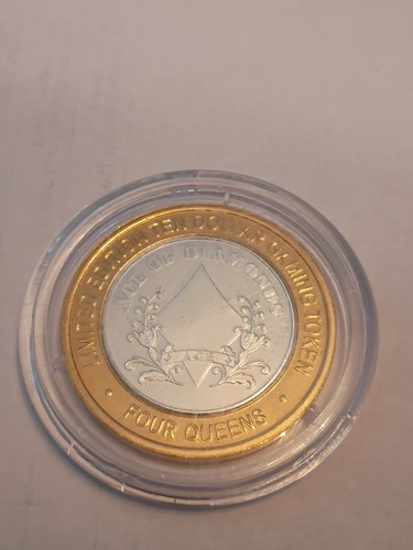 Limited Edition $10 Gaming Token Four Queens Las Vegas Featuring Ace Of Diamonds - Picture 1 of 3