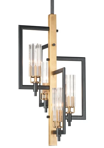 Maxim 16114CL Flambeau 4 Light 13"W Chandelier - Black - Picture 1 of 9