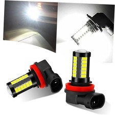 H8/H11 Car Fog Light Bulbs, 6500K White Super Bright 2 PCS White Light H11